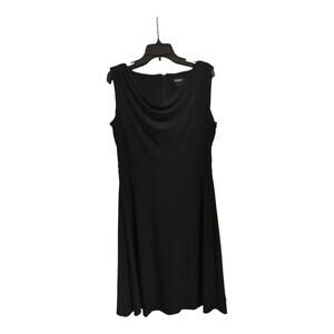 DKNY Sz 12 Black Cowl Nceck Skater Black Dress